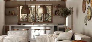 21 Inspirasi Desain Ruang Tamu Wabi Sabi Modern